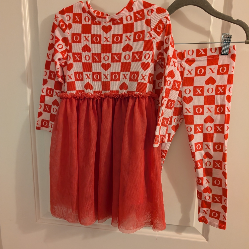 $ Lily And Dan‎ Valentine Tulle Dress And Matching Leggings